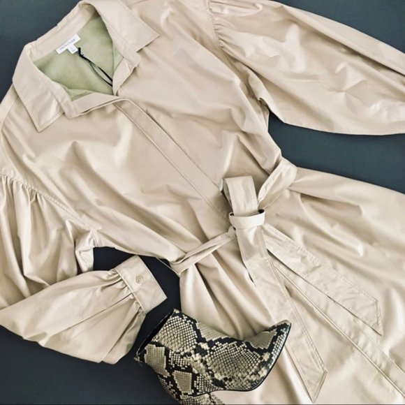 Prologue Long Sleeve Faux Leather Shirtdress - Picture 4 of 11